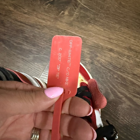 Nike air Jordan Red and Cream Sneakers - Picture 8 of 9